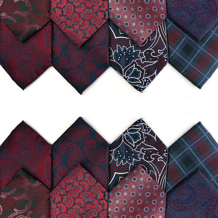 Cravatta da uomo con accessori per abito da sera Paisley della serie rosso scuro - image 0