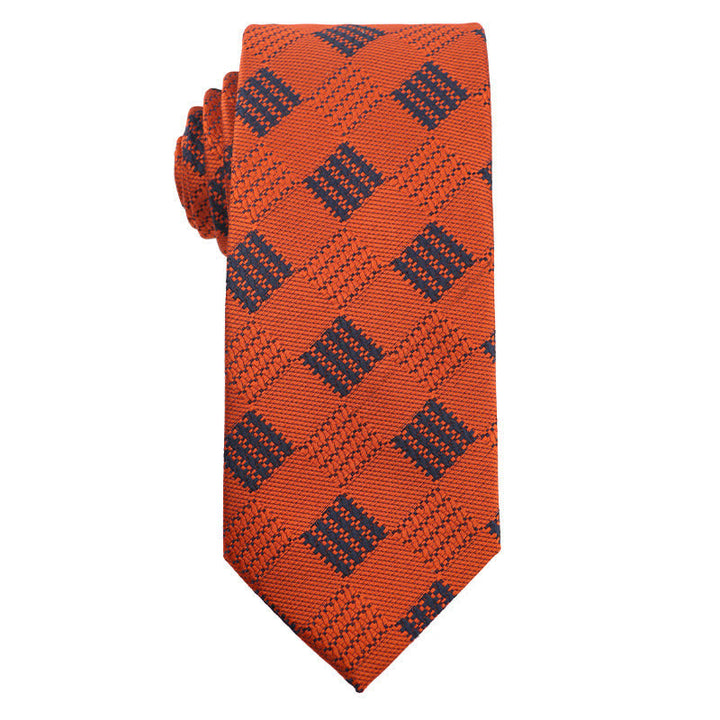 Cravatta accessori per abito da sera serie arancione estiva da uomo - Stile n. 5 - image 6