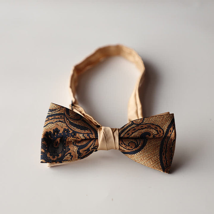 Papillon da uomo a doppio strato in tessuto jacquard a righe floreali - Stile n. 18 - image 20