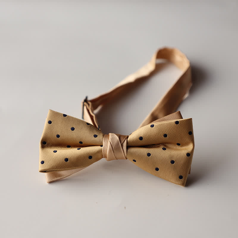 Papillon da uomo a doppio strato in tessuto jacquard a righe floreali - Stile n. 3 - image 5