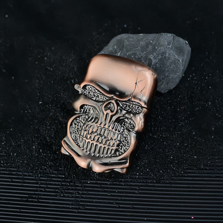 Accendino a cherosene ricaricabile con teschio armatura retrò resistente - Bronzo rosso - image 6