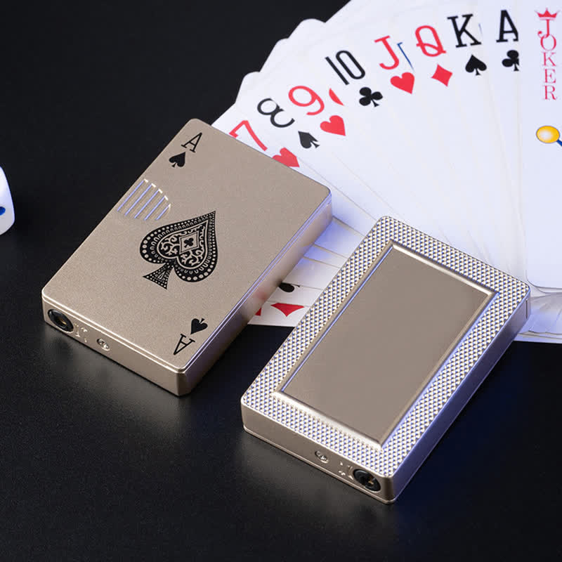Accendino a butano ricaricabile personalizzato con retro personalizzato e carte da poker - Oro A - Nessuna personalizzazione - image 1