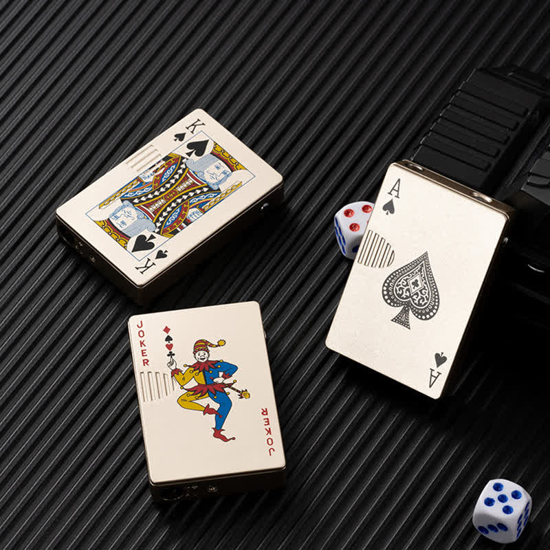 Accendino a butano ricaricabile personalizzato con retro personalizzato e carte da poker - image 22
