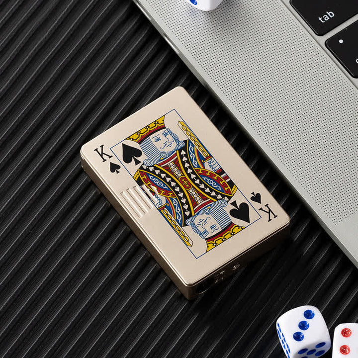 Accendino a butano ricaricabile personalizzato con retro personalizzato e carte da poker - Oro K - Nessuna personalizzazione - image 23