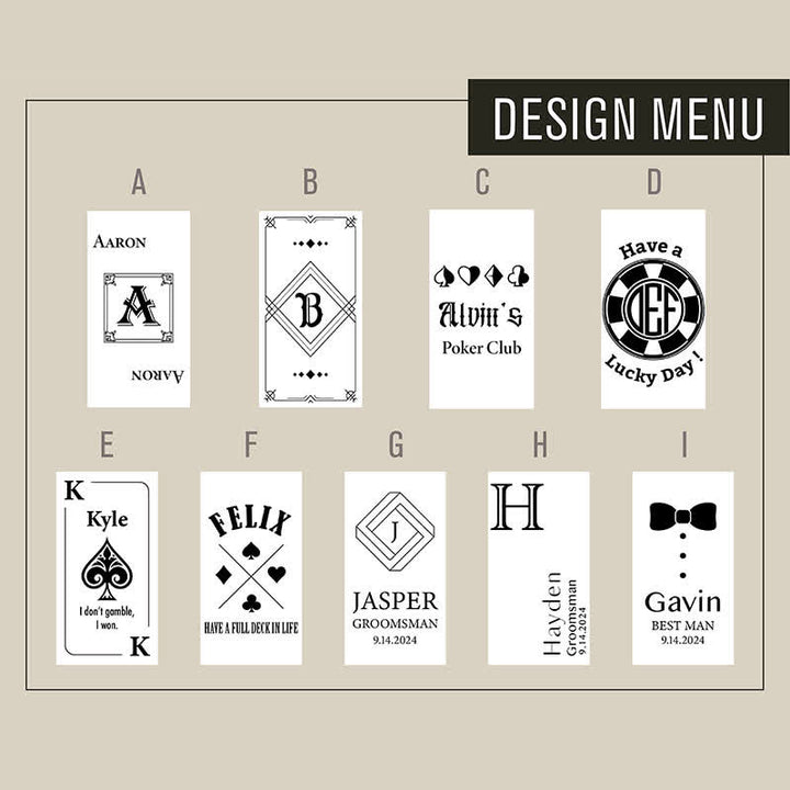 Accendino a butano ricaricabile personalizzato con retro personalizzato e carte da poker - image 2