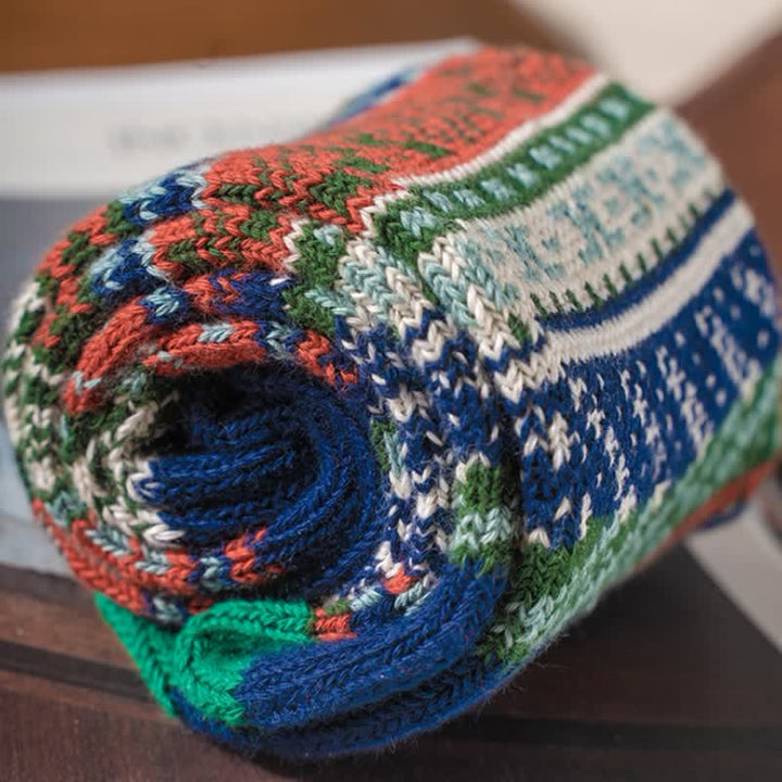 Calzini in cotone vintage con motivo geometrico - image 6