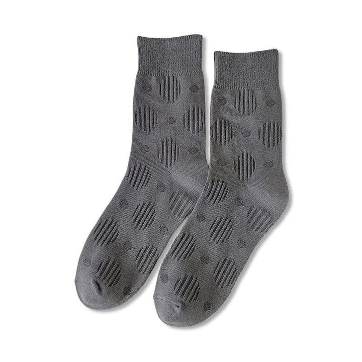 Calzini classici in cotone a pois tinta unita - Grigio - 6 paia - Taglia unica (US 6.5 - US 10) - image 2