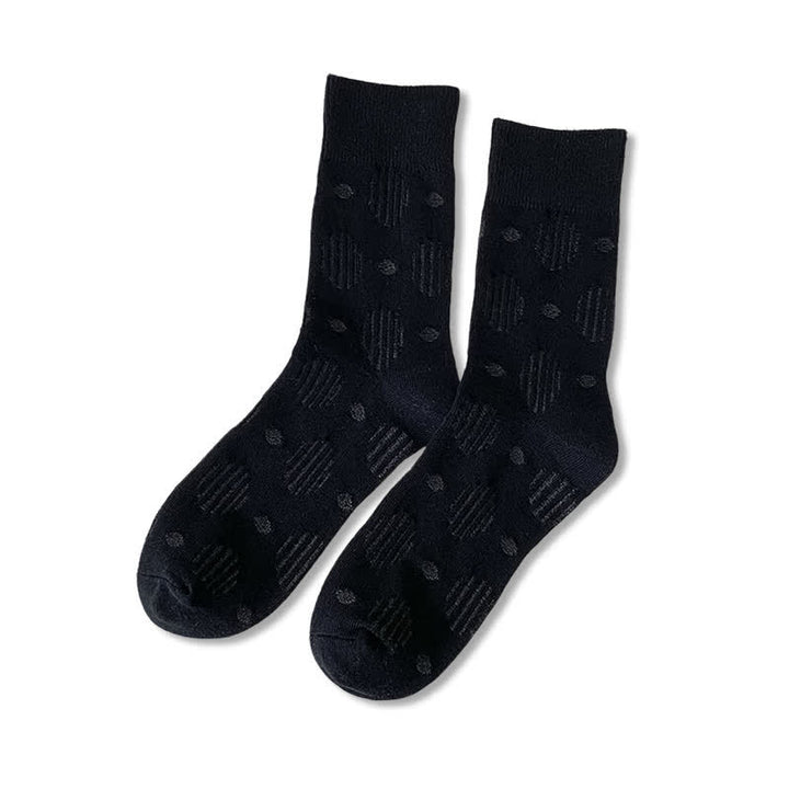 Calzini classici in cotone a pois tinta unita - Nero - 6 paia - Taglia unica (US 6.5 - US 10) - image 18