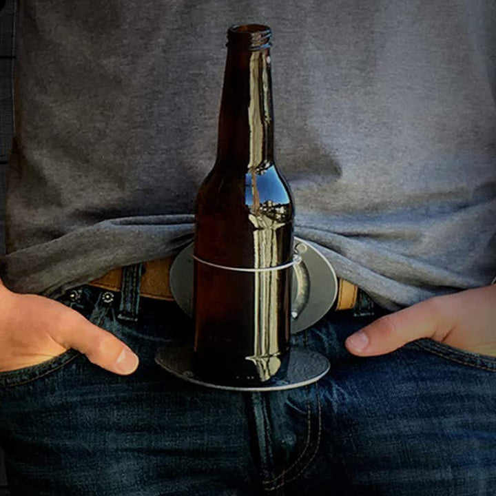 Cintura in pelle con fibbia porta birra creativa fai da te da uomo a forma di toro del selvaggio West - image 7
