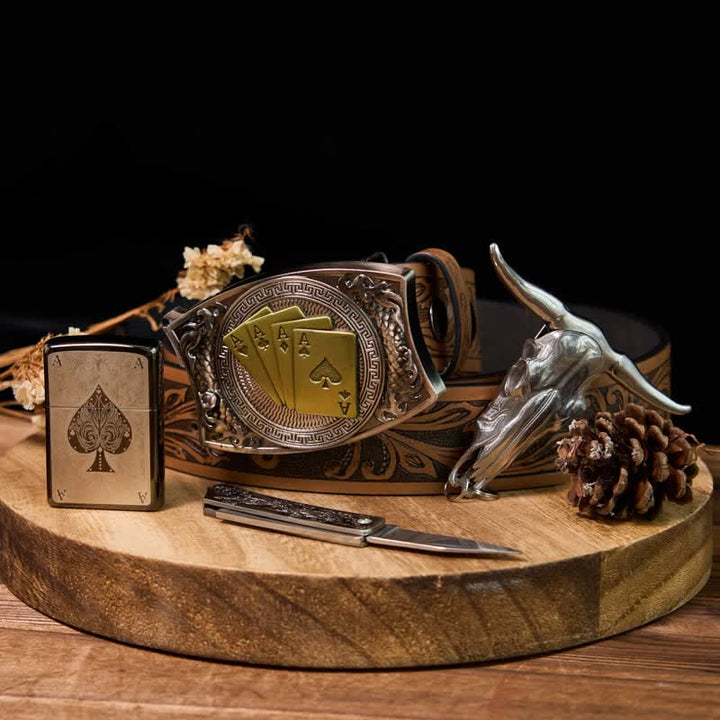 Set di accendini con fibbia per cintura, coltello nascosto e ciondolo Longhorn fai da te - Set in bundle - image 0