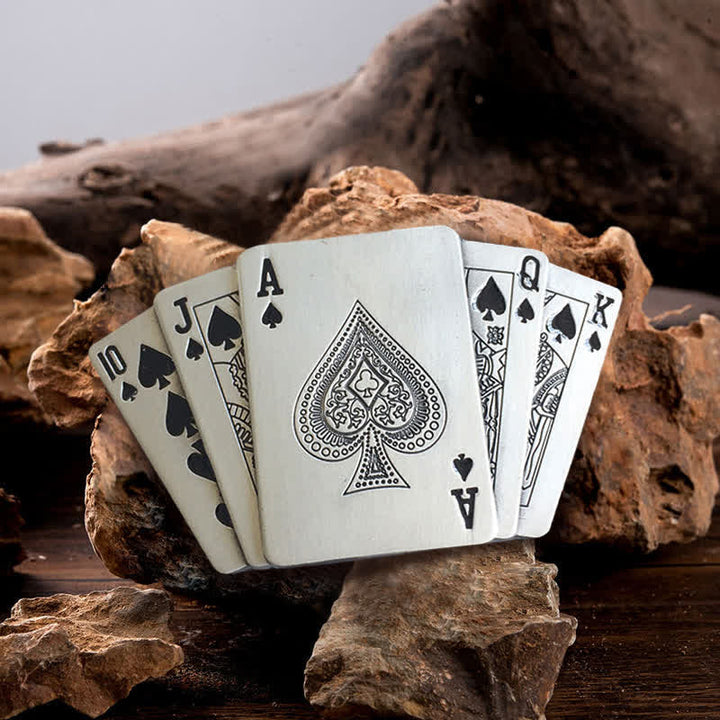 Set di accendini con fibbia per cintura e coltello nascosto fai da te Lucky Poker - image 4