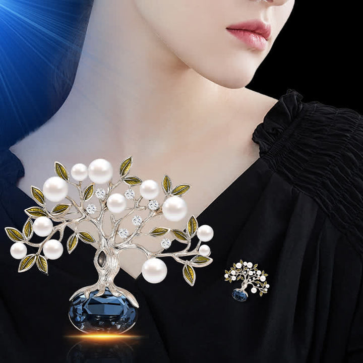 Spilla elegante da donna con fiore retrò, l'albero della vita - image 1