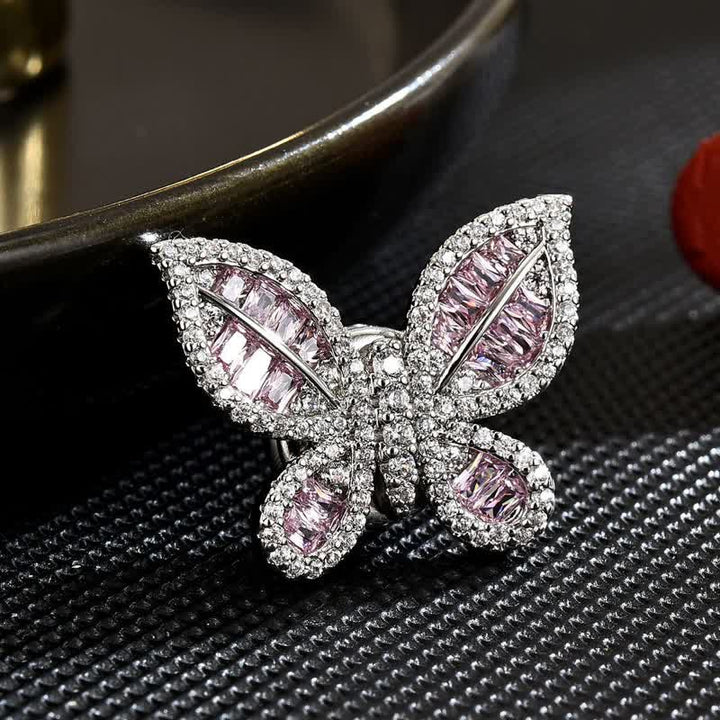Spilla magnetica da donna in stile farfalla rosa ghiaccio dolce - Rosa - image 0