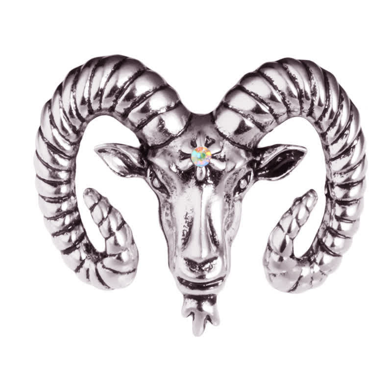 Spilla con testa di ariete da uomo, accessorio per animali - image 7