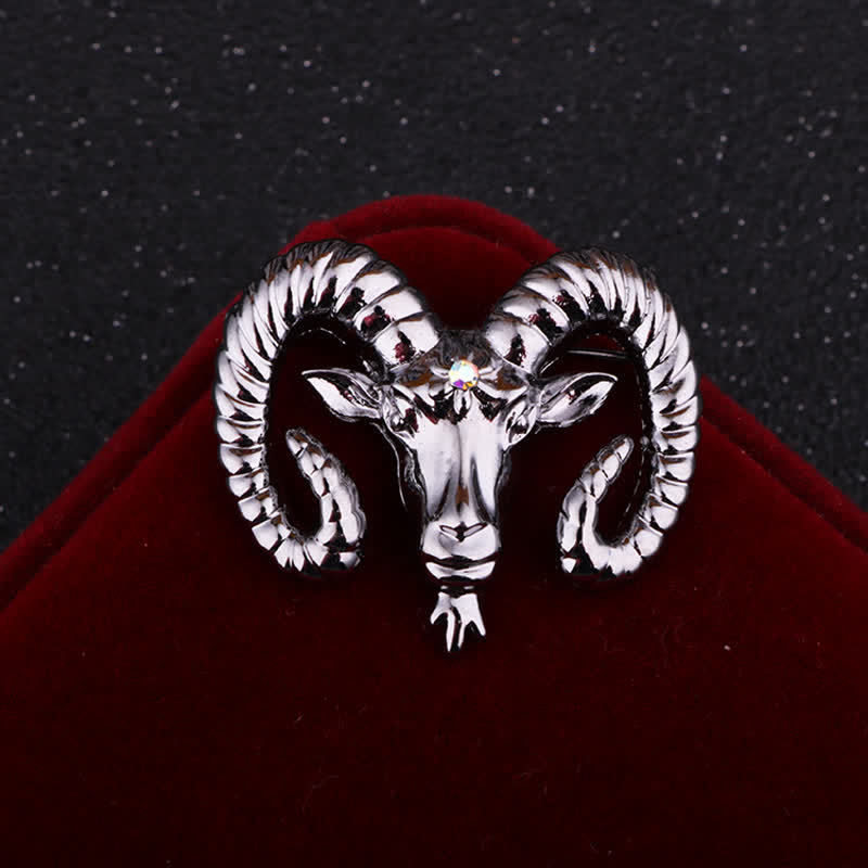 Spilla con testa di ariete da uomo, accessorio per animali - image 0