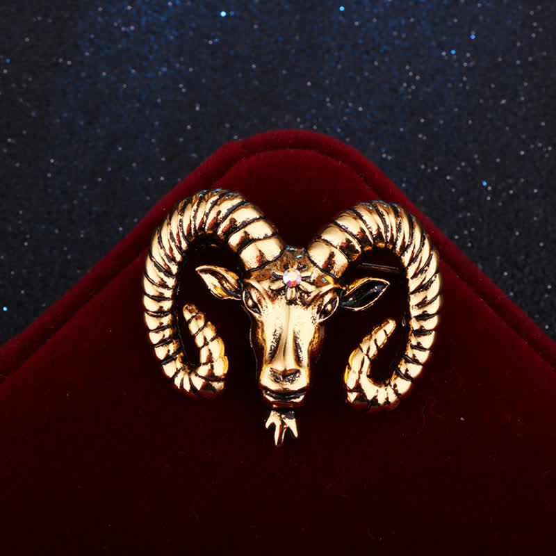 Spilla con testa di ariete da uomo, accessorio per animali - image 10
