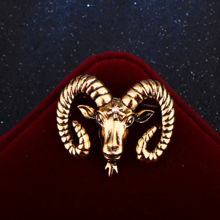 Spilla con testa di ariete da uomo, accessorio per animali - image 10