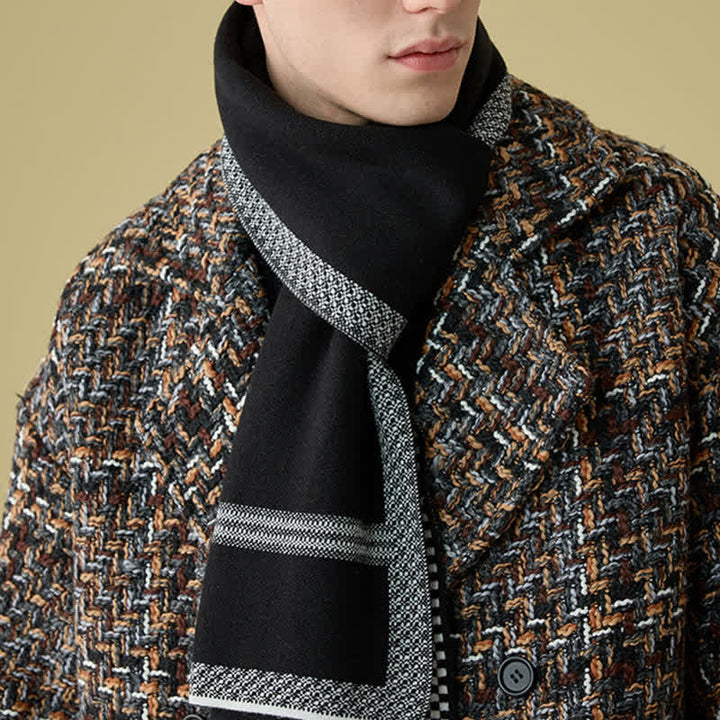 Sciarpa in lana a righe Racing Line da uomo alla moda - image 6