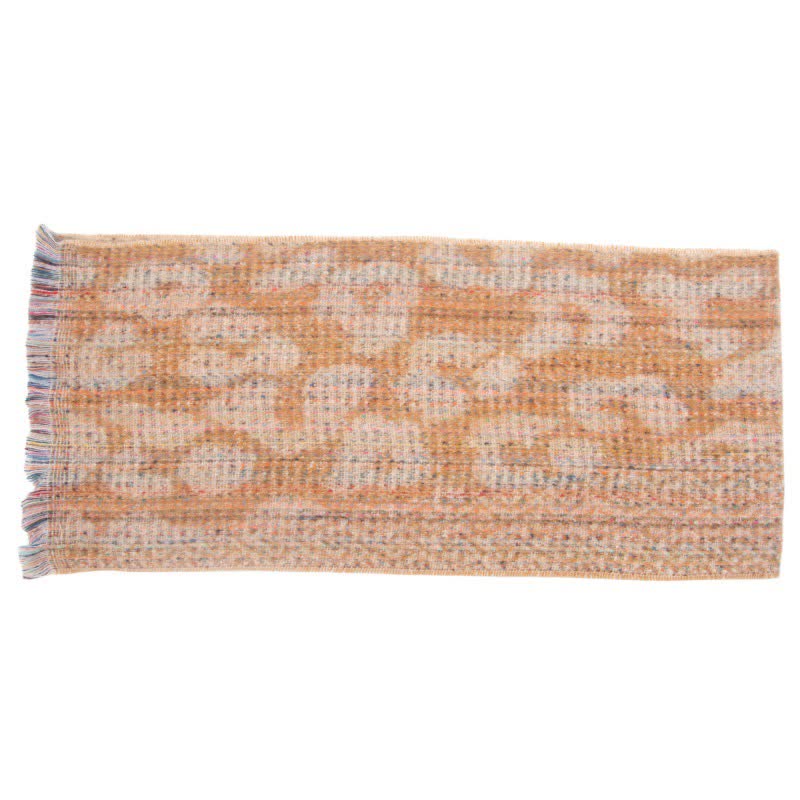 Sciarpa corta con frange e stampa leopardata unisex - image 19