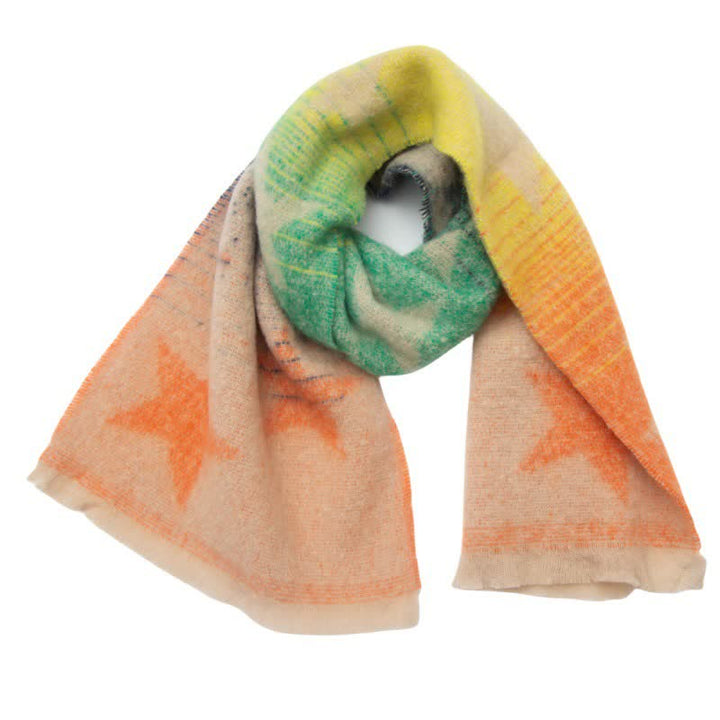 Sciarpa unisex spessa alla moda con stella a cinque punte