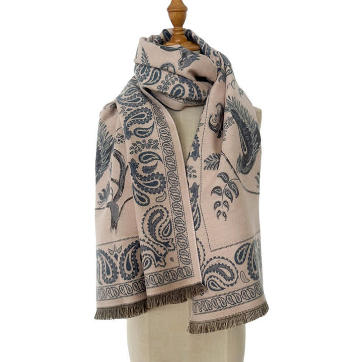 Sciarpa unisex Elegance Paisley motivo uccelli volanti - image 7