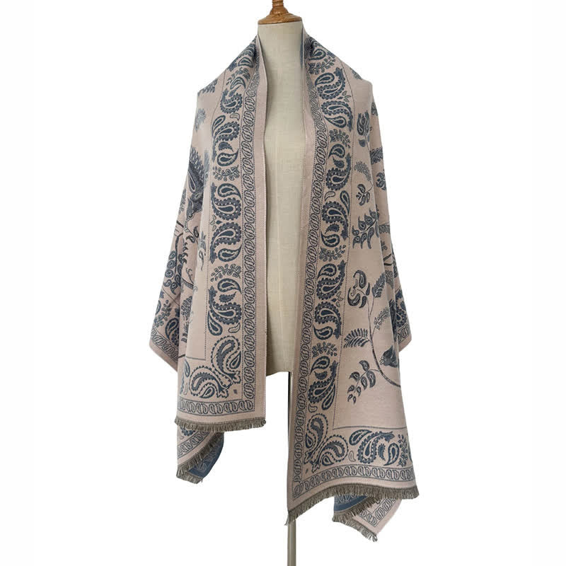 Sciarpa unisex Elegance Paisley motivo uccelli volanti - image 5