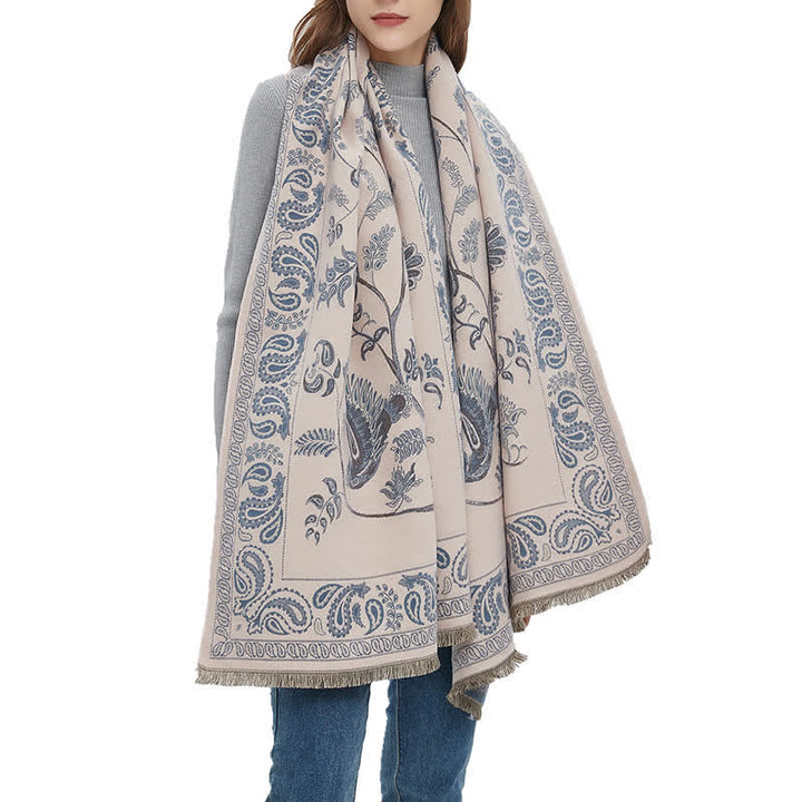 Sciarpa unisex Elegance Paisley motivo uccelli volanti - image 1