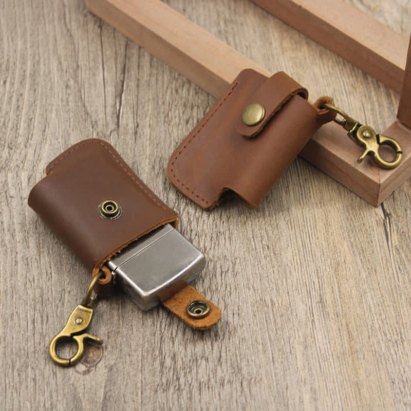 Borsa da cintura in pelle con porta accendino da appendere alla vita vintage - image 0