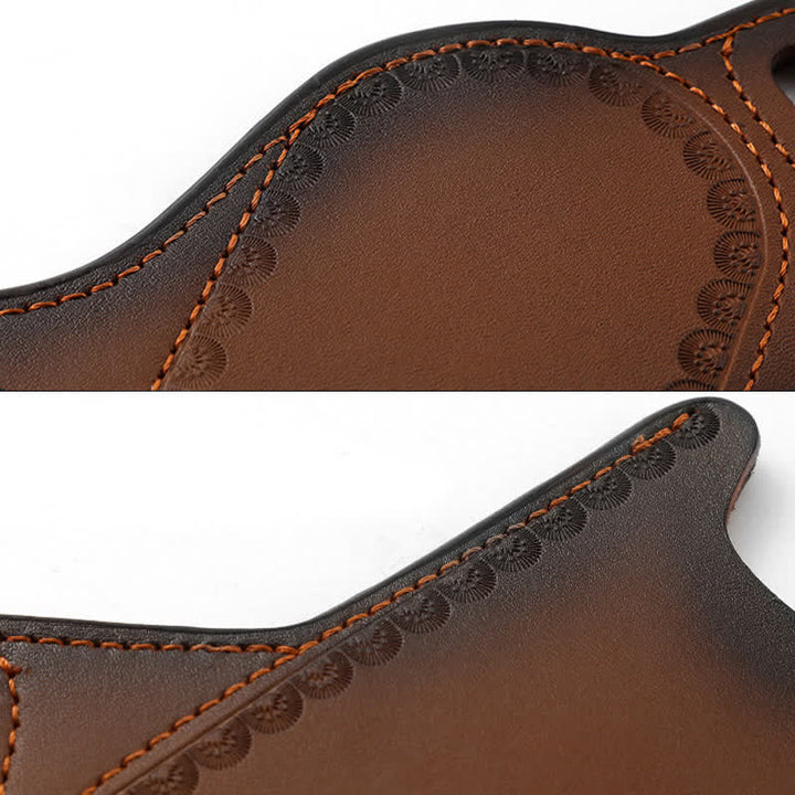 Borsa da cintura in pelle con fodero per coltello pieghevole portautensili marrone - image 7