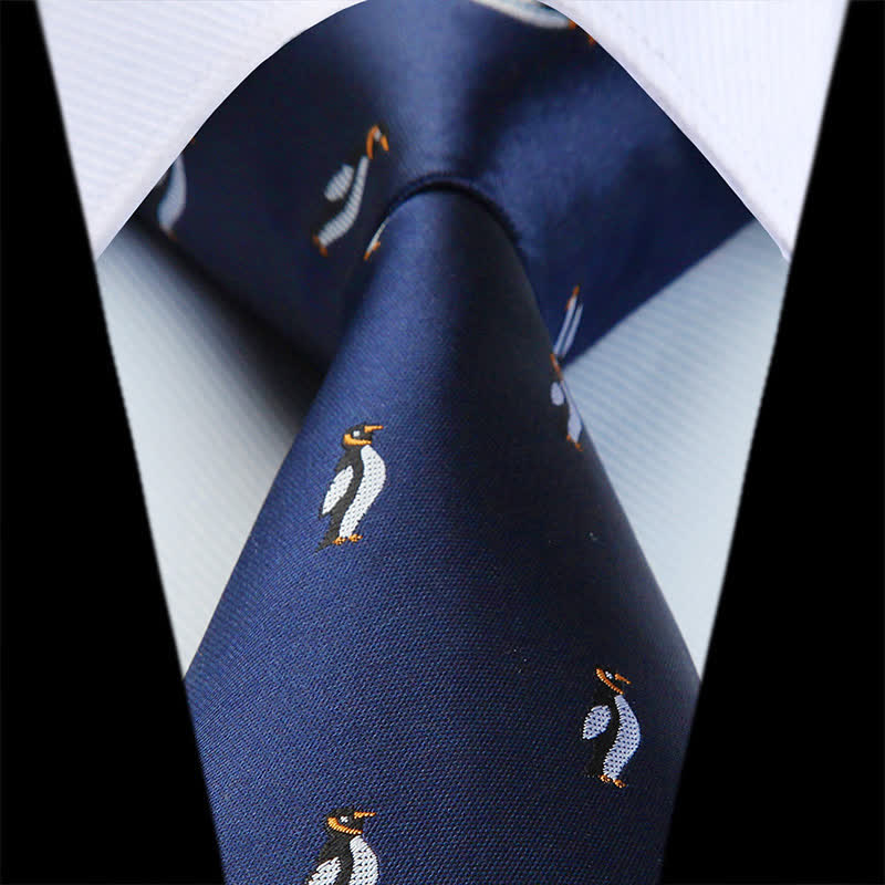 Cravatta da uomo con motivo a pinguino dei cartoni animati della marina - Marina Militare - image 0