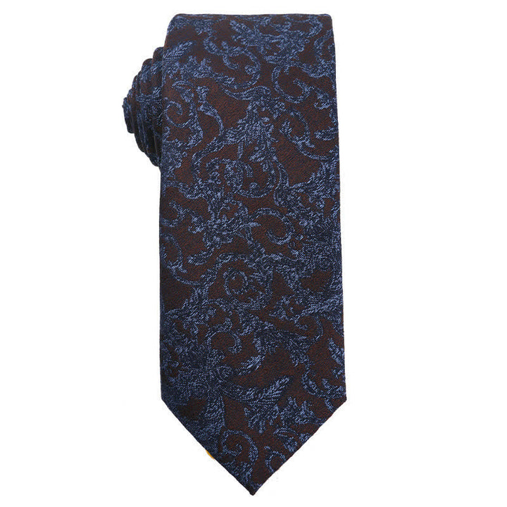 Cravatta a righe Paisley serie marrone caffè da uomo - Stile n. 6 - image 7