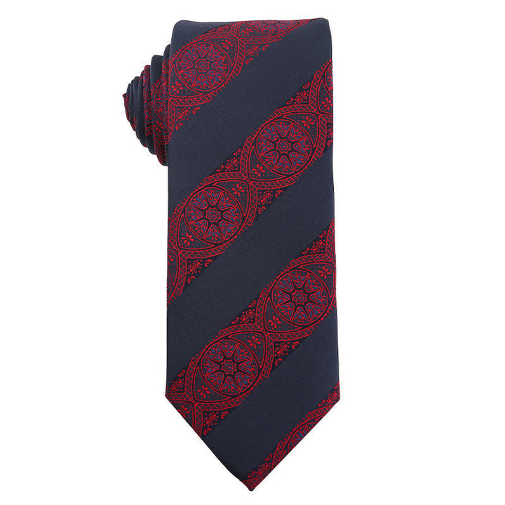 Cravatta da uomo elegante color rosso vino scuro - Stile n. 1 - image 2