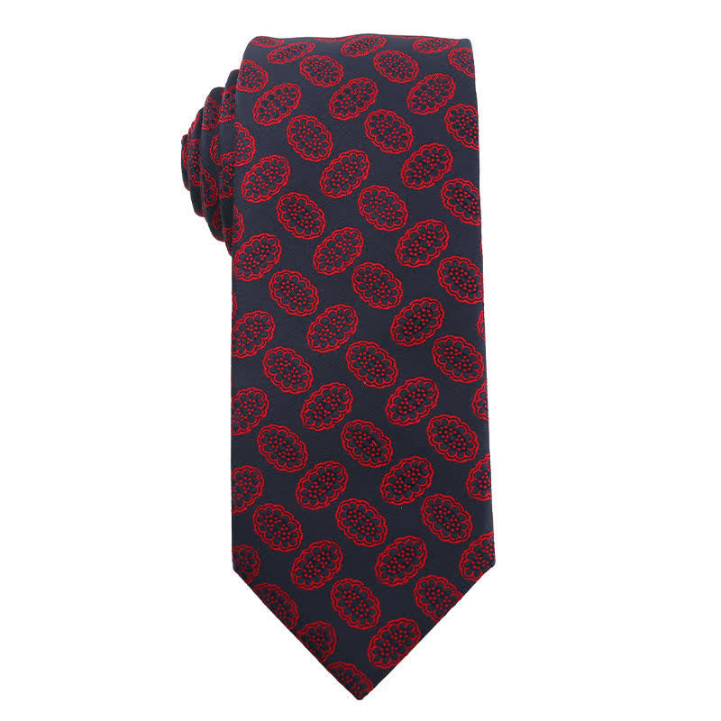Cravatta da uomo elegante color rosso vino scuro - Style #4 - image 5