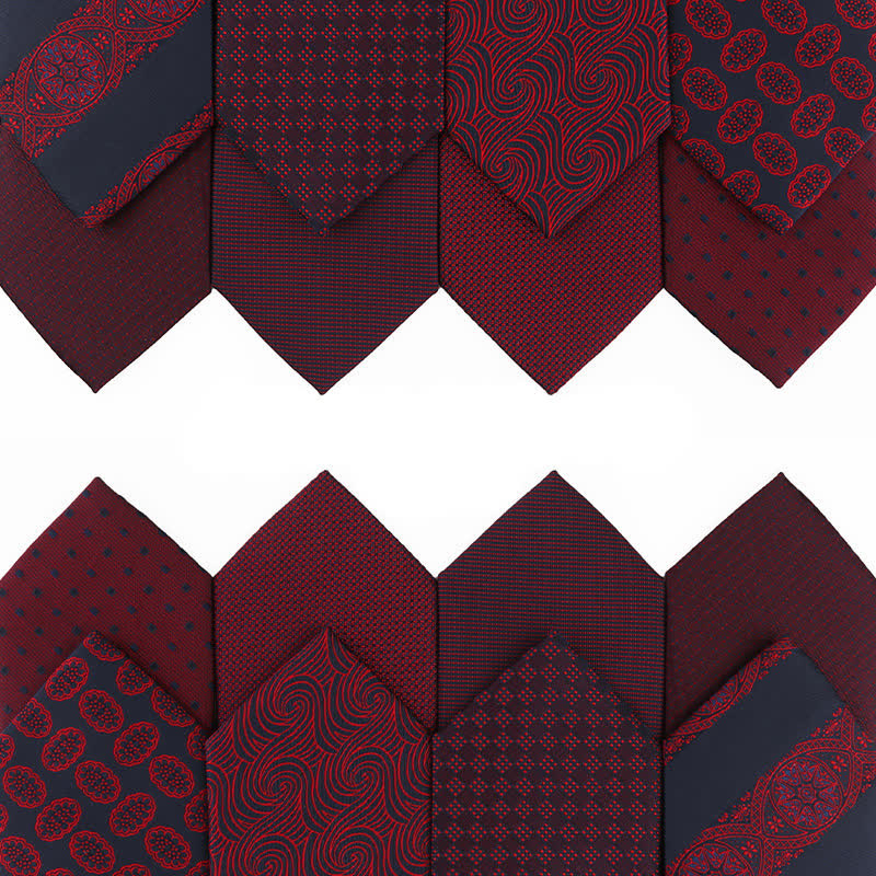Cravatta da uomo elegante color rosso vino scuro - image 0