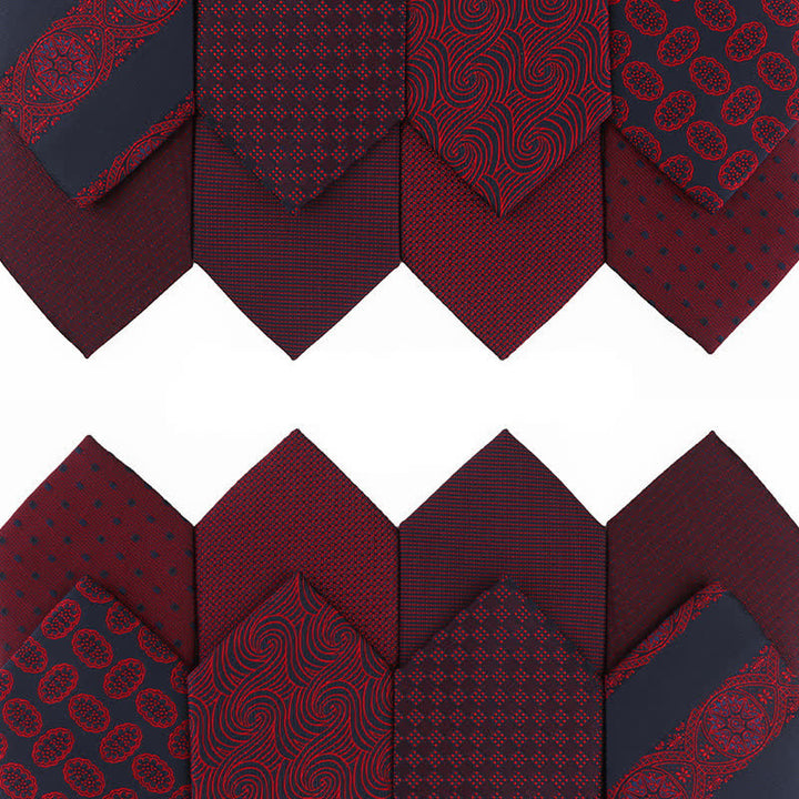 Cravatta da uomo elegante color rosso vino scuro - image 0