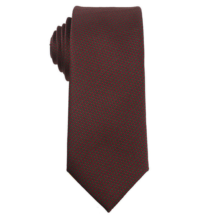 Cravatta da uomo serie rosso viola medio vibrante - Stile n. 7 - image 8