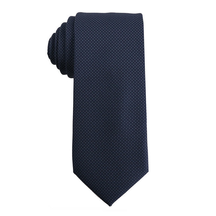Cravatta da uomo Advanced Navy Blue Series Business - Stile n. 6 - image 7