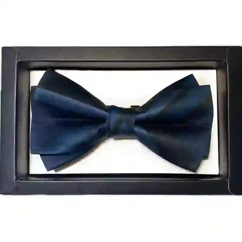 Papillon da uomo con motivo a righe blu acciaio Noble Navy - image 9