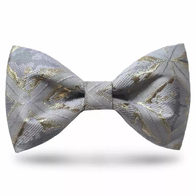 Papillon da uomo in jacquard oro delicato e senza tempo - Azzurro pallido - Stile n. 1 - image 1