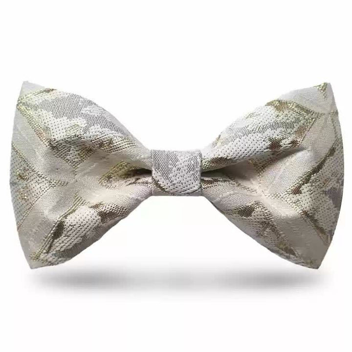 Papillon da uomo in jacquard oro delicato e senza tempo - Champagne - Stile n. 1 - image 6