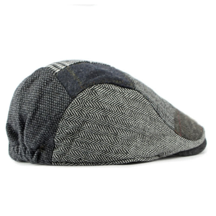 Cappello basco a spina di pesce con motivo patchwork retrò - image 9