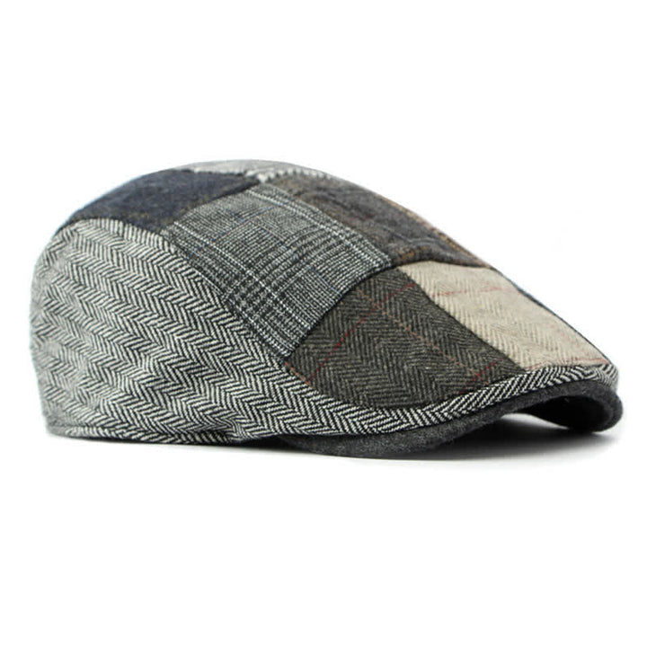 Cappello basco a spina di pesce con motivo patchwork retrò - image 8