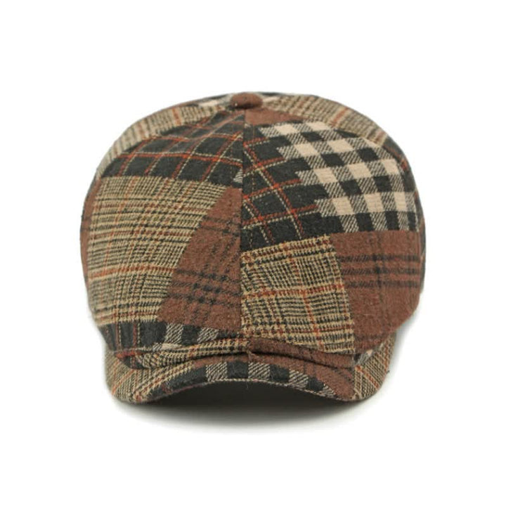 Cappello basco da giornalaio diverso classico patchwork a quadri - image 3