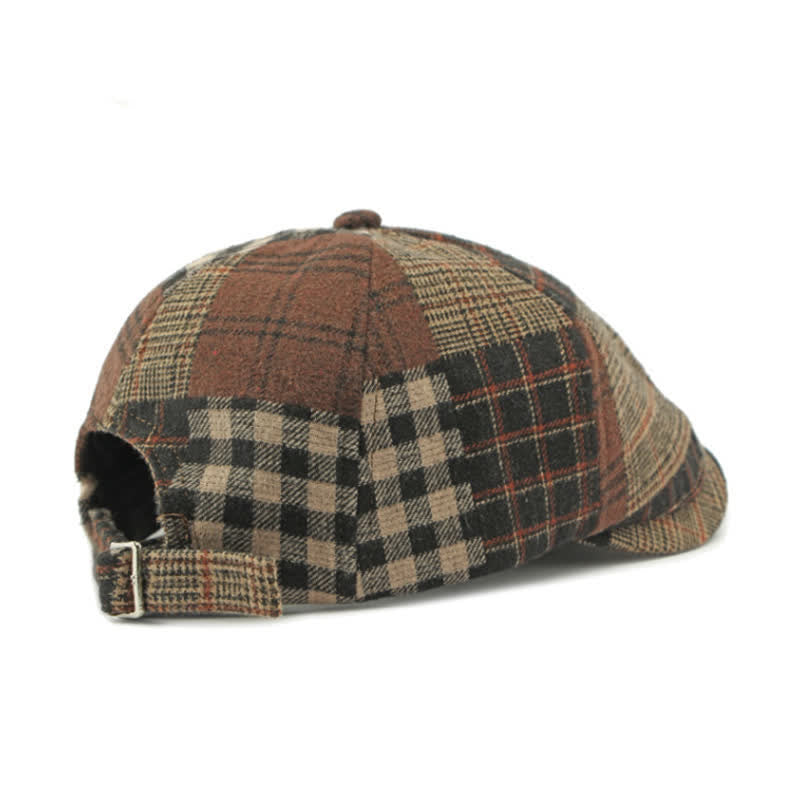 Cappello basco da giornalaio diverso classico patchwork a quadri - image 9