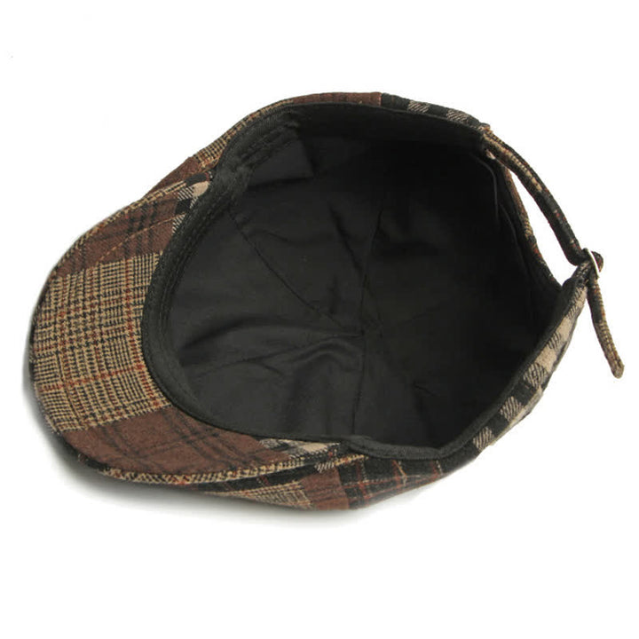 Cappello basco da giornalaio diverso classico patchwork a quadri - image 10