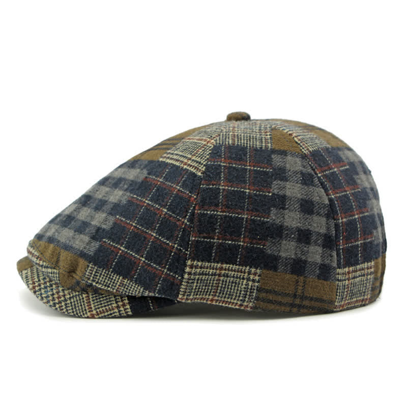 Cappello basco da giornalaio diverso classico patchwork a quadri - image 13