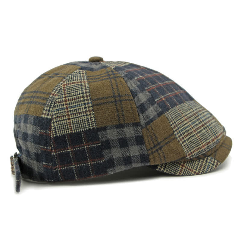 Cappello basco da giornalaio diverso classico patchwork a quadri - image 15