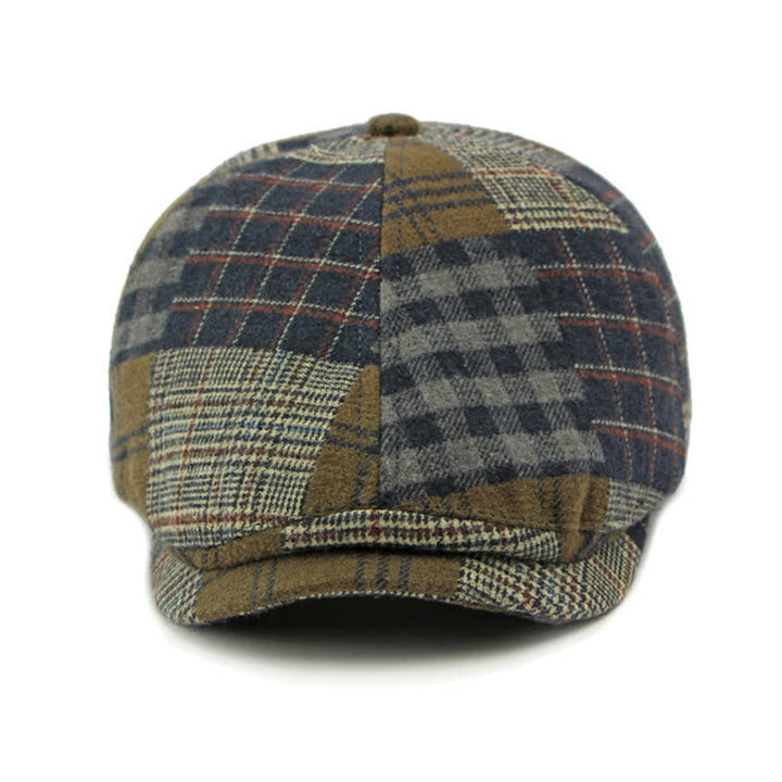 Cappello basco da giornalaio diverso classico patchwork a quadri - image 12