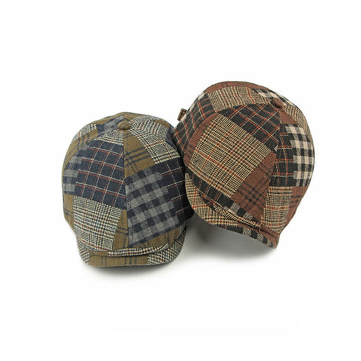 Cappello basco da giornalaio diverso classico patchwork a quadri - image 1