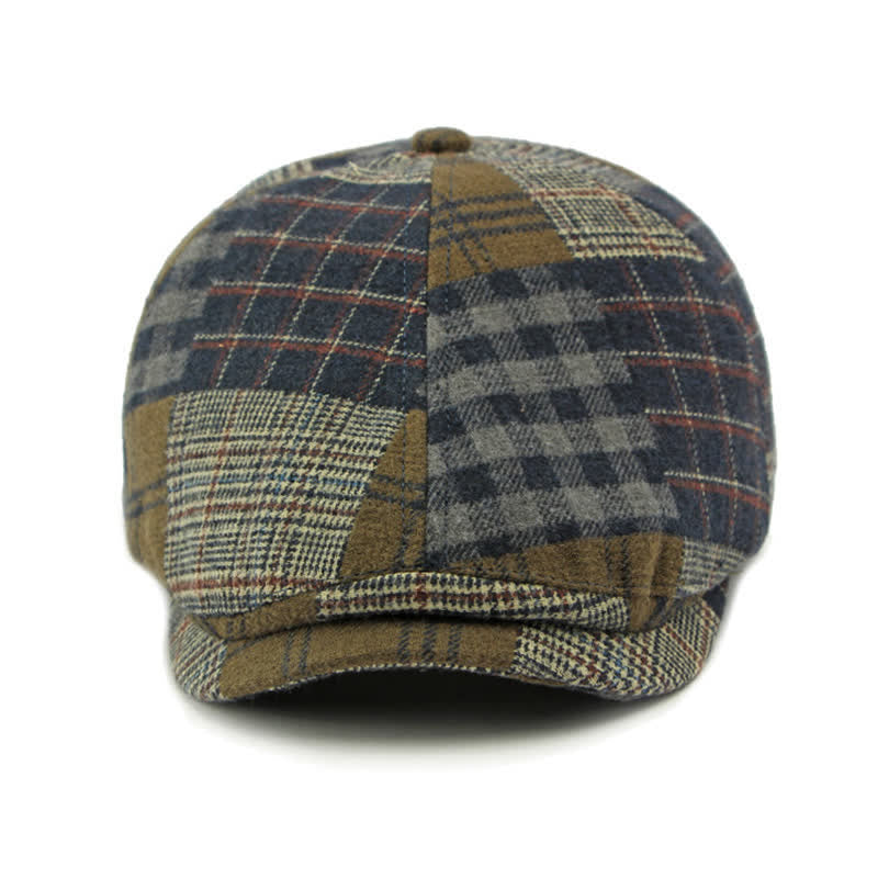 Cappello basco da giornalaio diverso classico patchwork a quadri - image 12